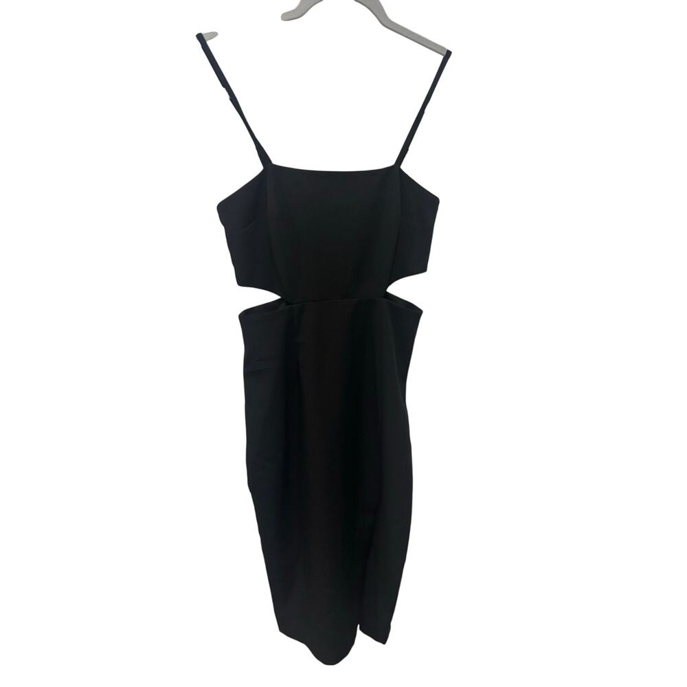 Black French Connection midi dress with cutouts